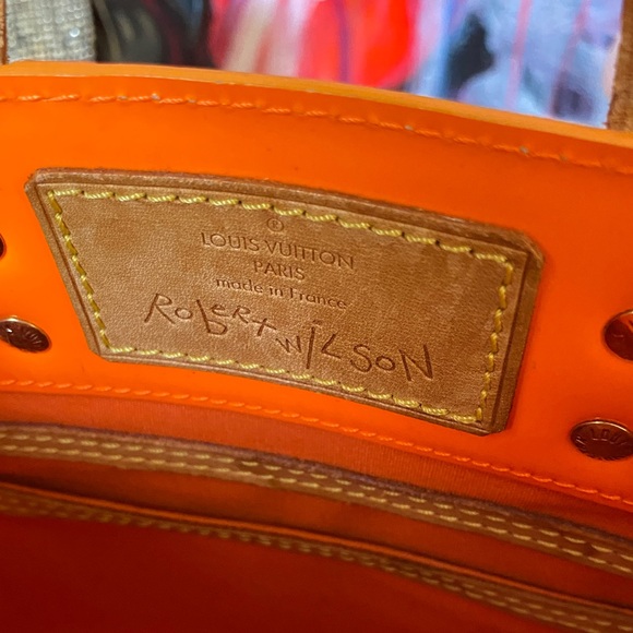 Ultra RARE LOUIS VUITTON Robert Wilson Neon Vernis Purse Tote Shoulder Bag 02 - Picture 3 of 13